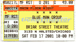Blue Man ticket (11k)